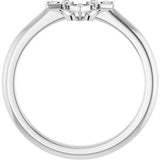 14K White .03 CTW Natural Diamond Matching Band