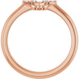 14K Rose .03 CTW Natural Diamond Matching Band