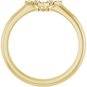 14K Yellow .03 CTW Natural Diamond Matching Band