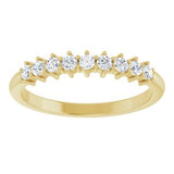 14K Yellow 1/4 CTW Natural Diamond Anniversary Band