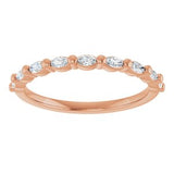 14K Rose 1/5 CTW Natural Diamond Anniversary Band