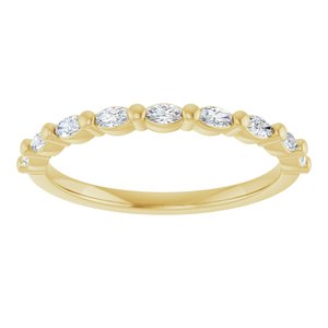 14K Yellow 1/5 CTW Natural Diamond Anniversary Band