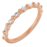 14K Rose 1/5 CTW Natural Diamond Anniversary Band