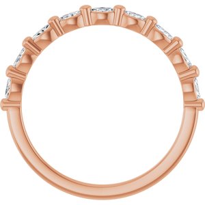 14K Rose 1/5 CTW Natural Diamond Anniversary Band
