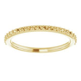 10K Yellow Band Mounting for 8x8 mm Heart Ring