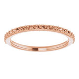 14K Rose Band Mounting for 8x8 mm Heart Ring