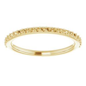 14K Yellow Band Mounting for 8x8 mm Heart Ring