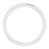 10K White Band Mounting for 8x8 mm Heart Ring