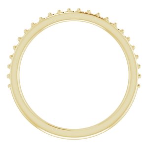 14K Yellow Band Mounting for 8x8 mm Heart Ring