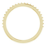 10K Yellow Band Mounting for 8x8 mm Heart Ring