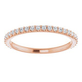 14K Rose 1/4 CTW Natural Diamond Band