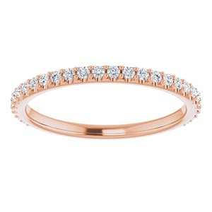 14K Rose 1/4 CTW Natural Diamond Band