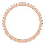 14K Rose 1/4 CTW Natural Diamond Band