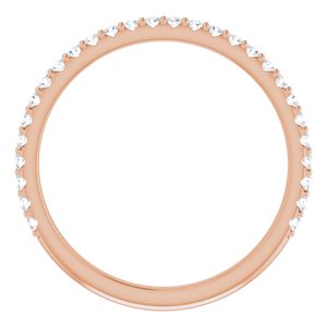 14K Rose 1/4 CTW Natural Diamond Band