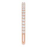 14K Rose 1/4 CTW Natural Diamond Band