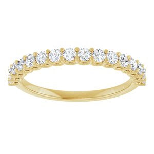 14K Yellow 1/2 CTW Natural Diamond Anniversary Band