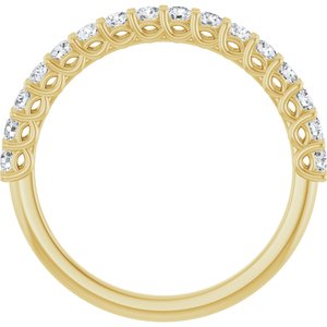 14K Yellow 1/2 CTW Natural Diamond Anniversary Band