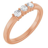 14K Rose 1/3 CTW Natural Diamond Anniversary Band