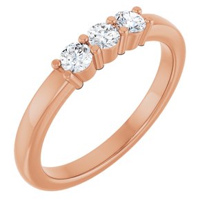 14K Rose 1/3 CTW Natural Diamond Anniversary Band