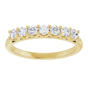 14K Yellow 3/8 CTW Natural Diamond Anniversary Band