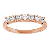14K Rose 3/8 CTW Natural Diamond Anniversary Band