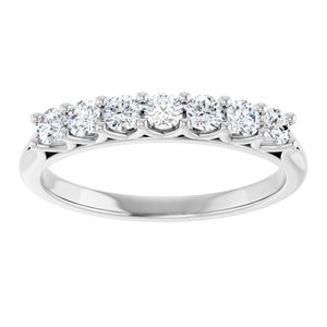 14K White 3/8 CTW Natural Diamond Anniversary Band