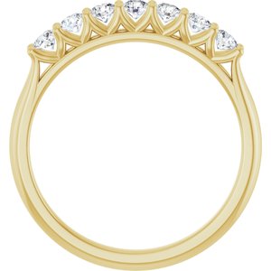14K Yellow 3/8 CTW Natural Diamond Anniversary Band