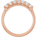 14K Rose 3/8 CTW Natural Diamond Anniversary Band