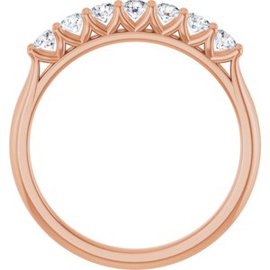 14K Rose 3/8 CTW Natural Diamond Anniversary Band