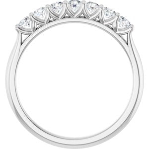 Platinum 3/8 CTW Natural Diamond Anniversary Band