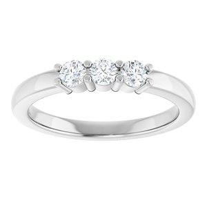 Platinum 1/3 CTW Natural Diamond Anniversary Band