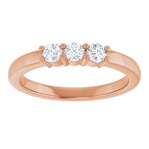 14K Rose 1/3 CTW Natural Diamond Anniversary Band