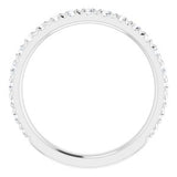 14K White 1/2 CTW Natural Diamond French-Set Matching Band
