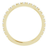 14K Yellow 1/2 CTW Natural Diamond French-Set Matching Band