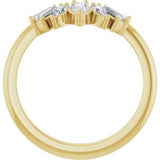 14K Yellow 1/2 CTW Natural Diamond Contour Band