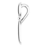 Platinum 14.65x11.2 mm Cross Pendant