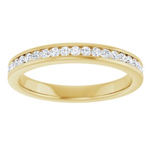 14K Yellow 1/4 CTW Natural Diamond Anniversary Band
