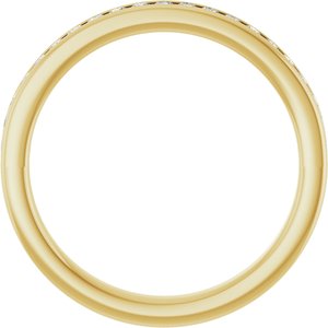 14K Yellow 1/4 CTW Natural Diamond Anniversary Band