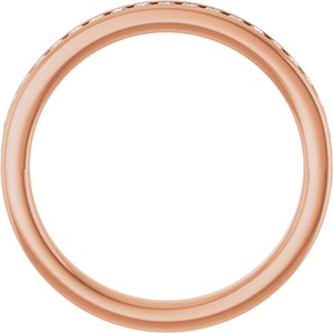 14K Rose 1/4 CTW Natural Diamond Anniversary Band