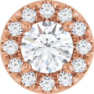 14K Rose 1/3 CTW Natural Diamond Pendant