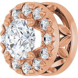 14K Rose 1/3 CTW Natural Diamond Pendant