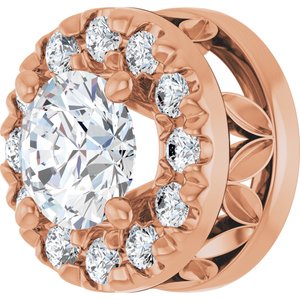 14K Rose 1/3 CTW Natural Diamond Pendant