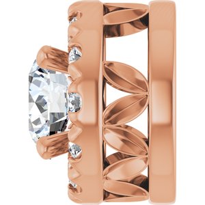 14K Rose 1/3 CTW Natural Diamond Pendant