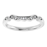 14K White .03 CTW Natural Diamond Matching Band
