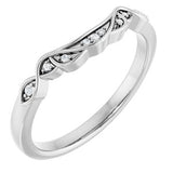 14K White .03 CTW Natural Diamond Matching Band