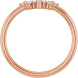 14K Rose .07 CTW Natural Diamond Contour Band