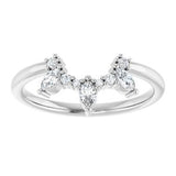 14K White 1/5 CTW Natural Diamond Contour Band
