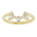 14K Yellow 1/5 CTW Natural Diamond Contour Band