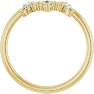 14K Yellow 1/5 CTW Natural Diamond Contour Band