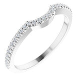 14K White 1/8 CTW Natural Diamond Contour Band